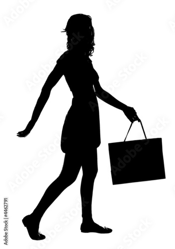 Girl on a shopping spree