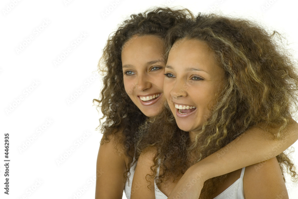 Twins in hug Twins in hug