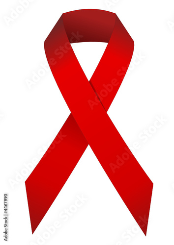 Ruban rouge de lutte contre le sida photo