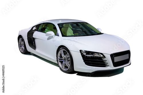 Sport coupe car isolated on white