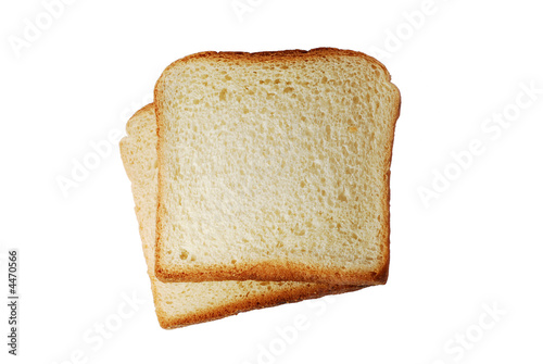 toast bread slices isolated