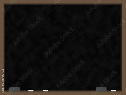 Blank Chalkboard with Wood Trim