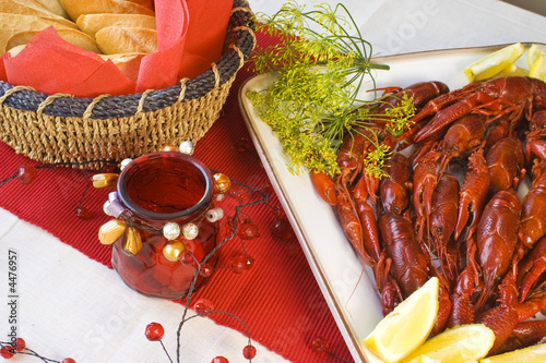 Crayfish and bread