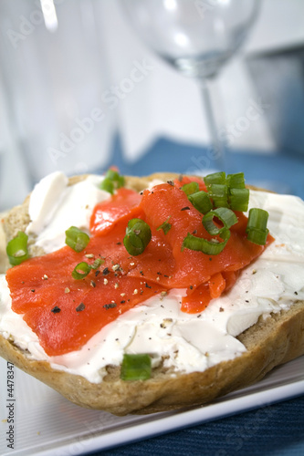 Bagel and Cream Cheese with Lox