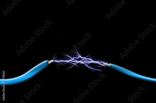 Fotografie Sparks between two wires