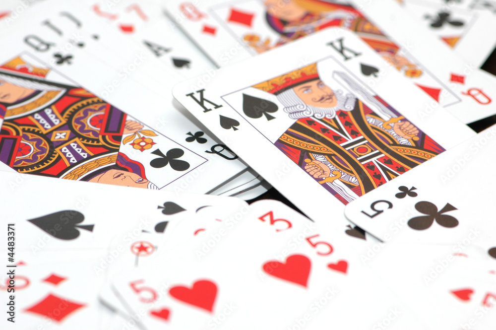 Lots of playing cards on the table Lots of playing cards on the table