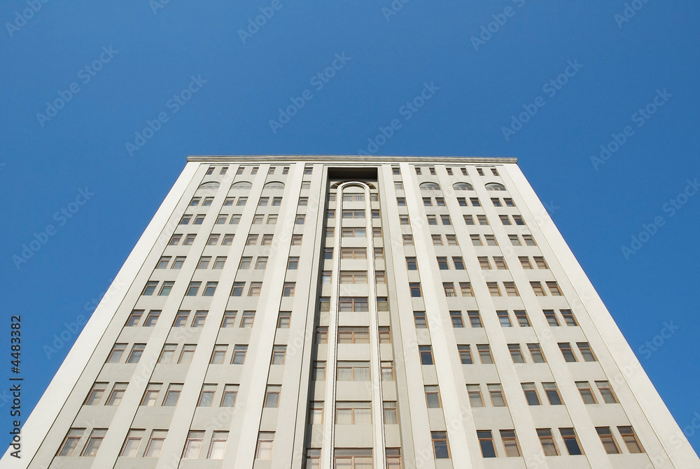 Modern office buildings on bright summer day