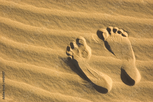 Quadro em tela Footprint on the beach