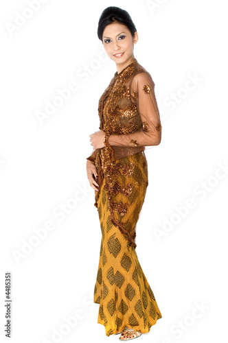 Beautiful asian women in traditional dress
