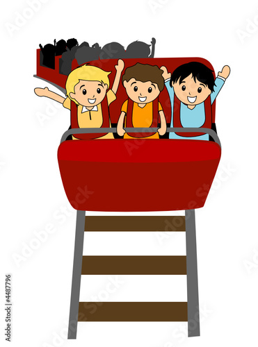 Kids Riding the Rollercoaster