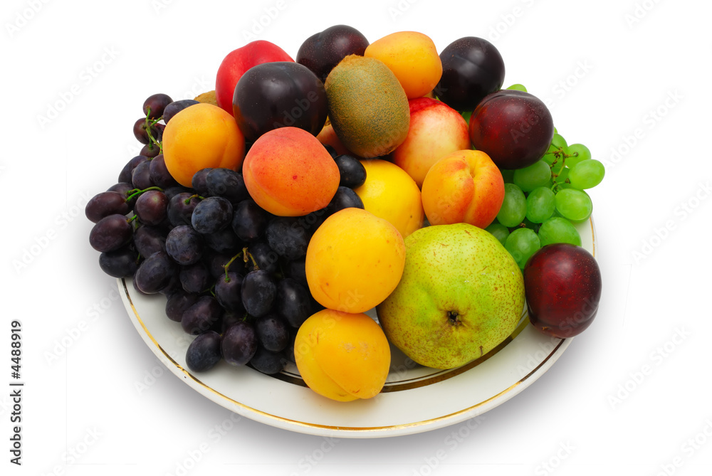 fruits on the plate fruits on the plate