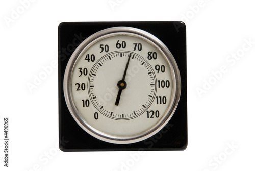 Vintage thermometer, isolated with clipping path