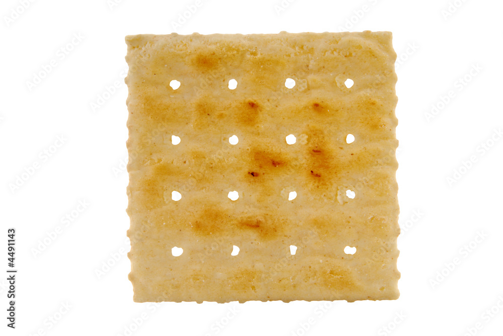 Saltine cracker, isolated with clipping path Saltine cracker, isolated with clipping path