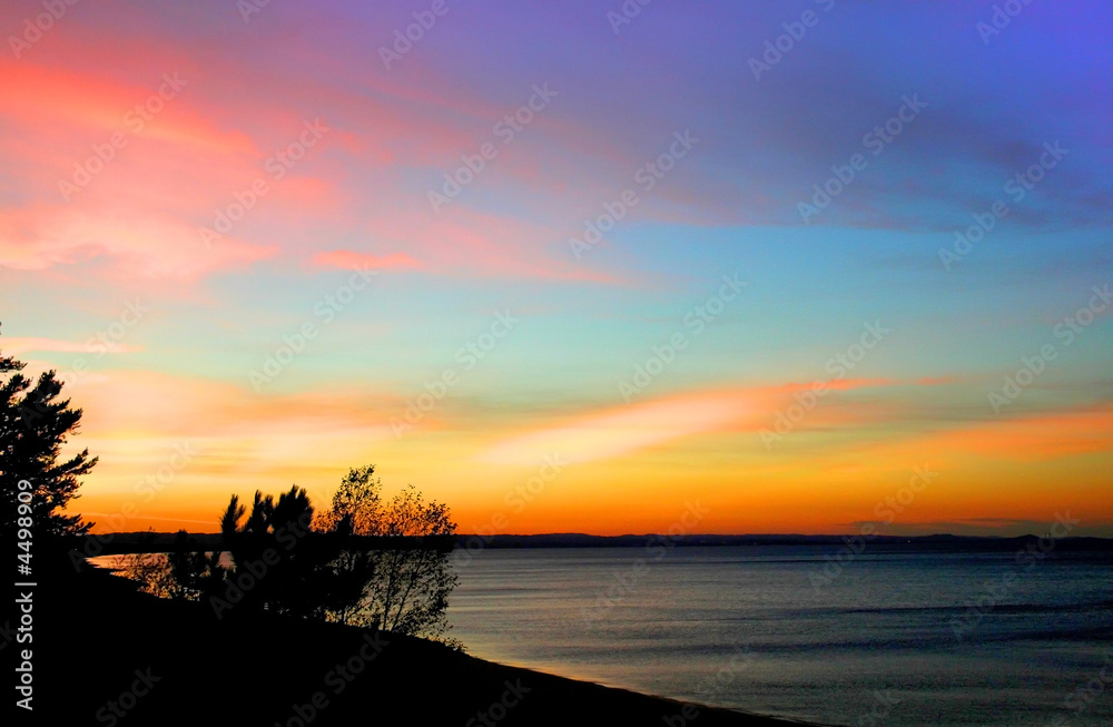 Colorful Sky On Lake