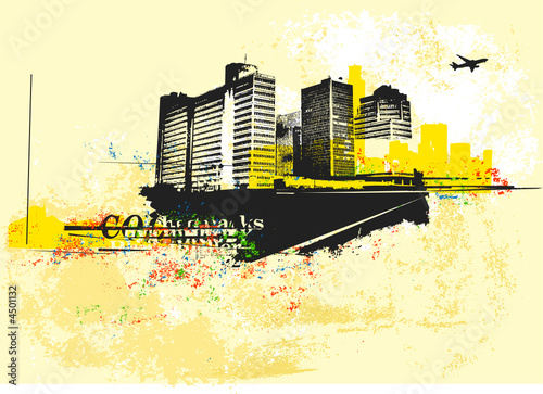 Grunge styled urban background.  
