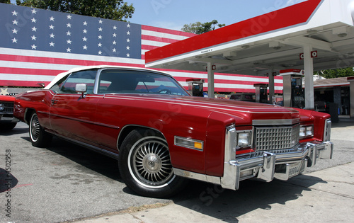 car and us flag