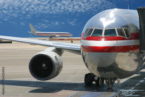 Airplanes at the airport at day time