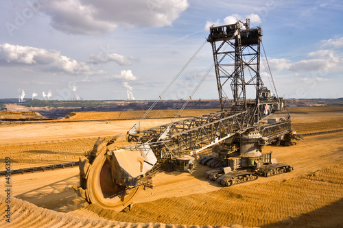 Giant bucket wheel excavator