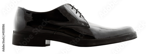 man's polish black shoe 1