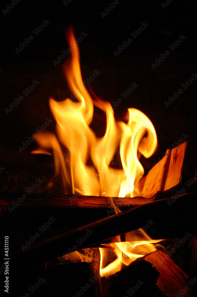 Naklejka premium campfire at night