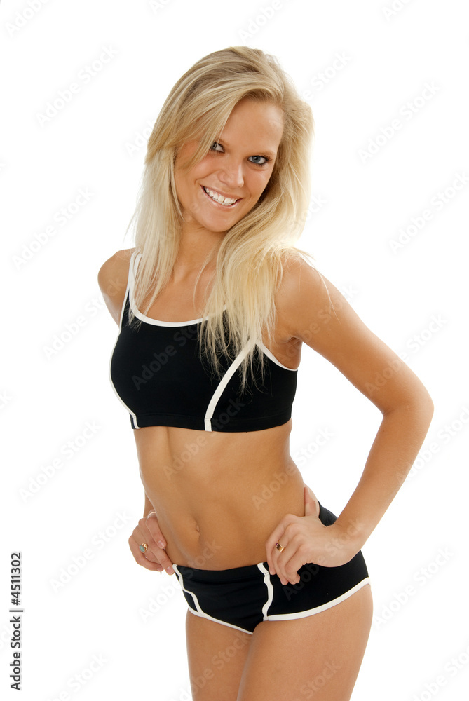 Fototapeta premium Girl in beach apparel