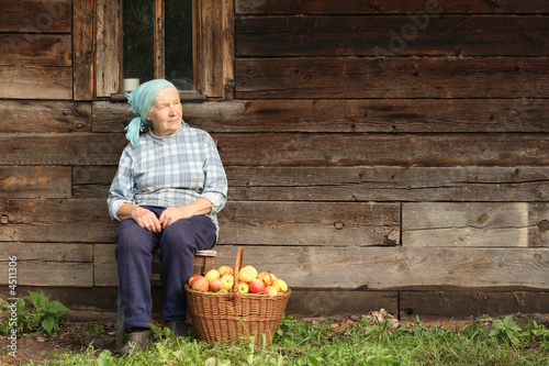 Elderly countrywoman