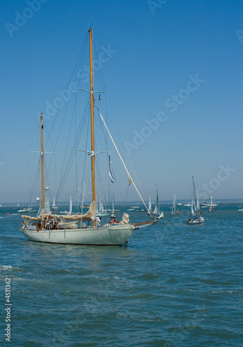 Large white sailing boat