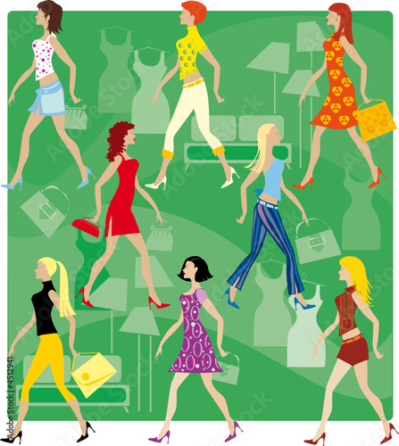 Ladies doing shopping
