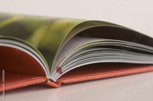 Red hardcover coffee table book