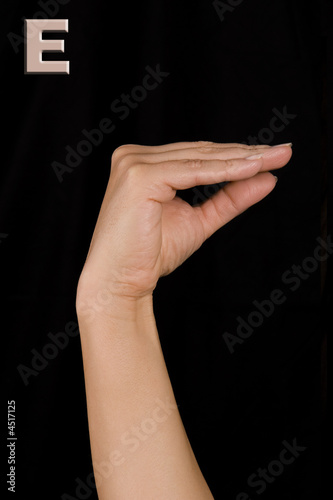 letter e in polish sign language