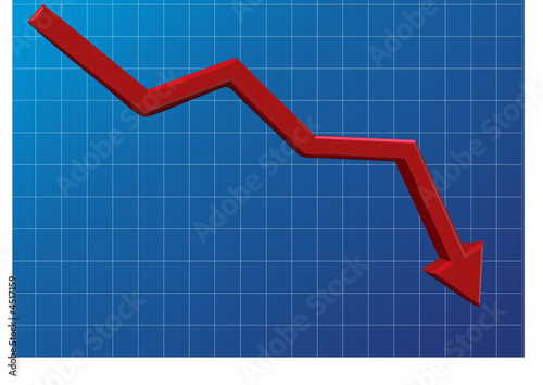 Graph arrow down