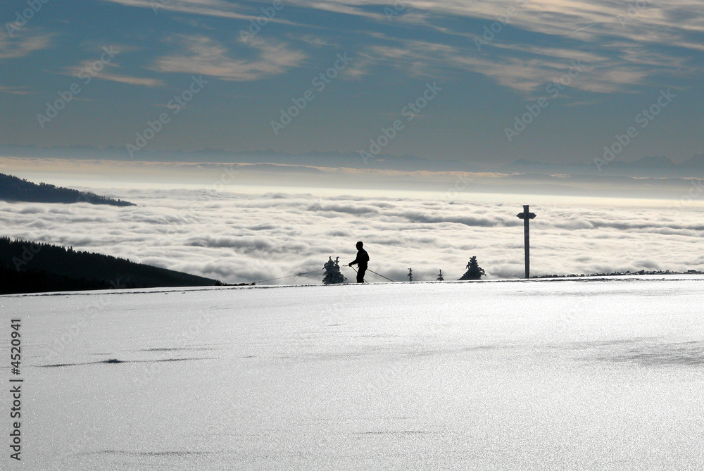 Un homme dans la neige