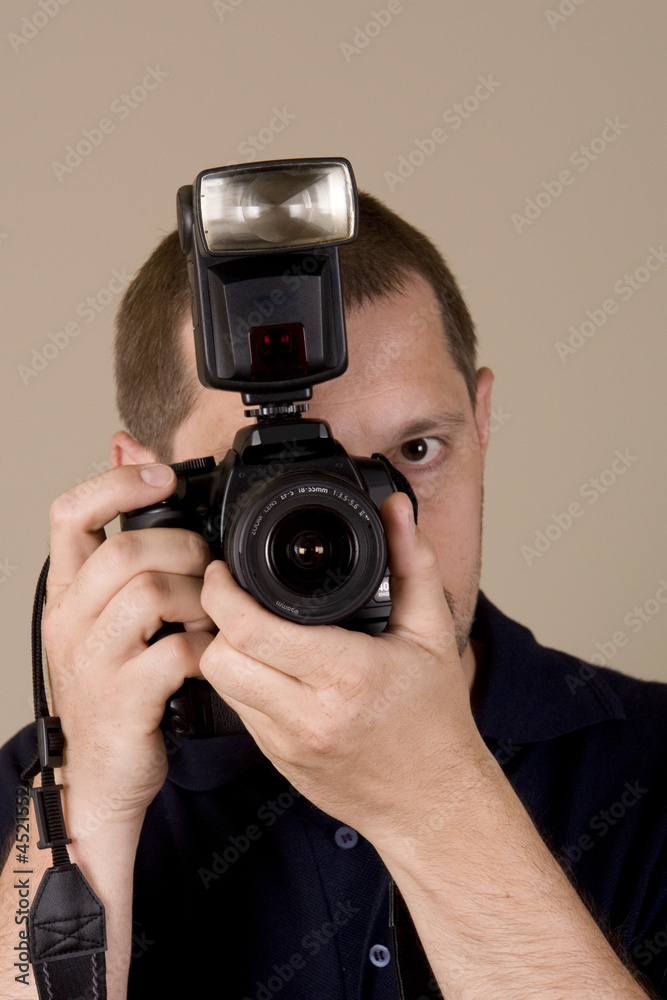 man with digital camera man with digital camera