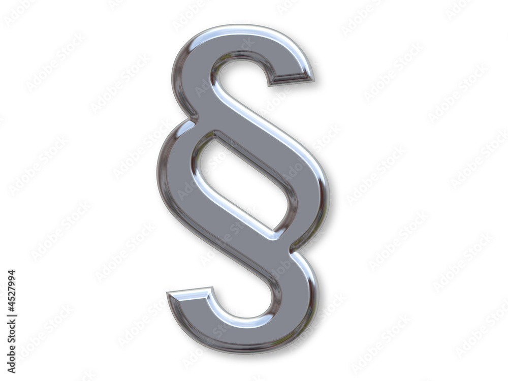 Paragraph Symbol in Chrom, gross Paragraph Symbol in Chrom, gross