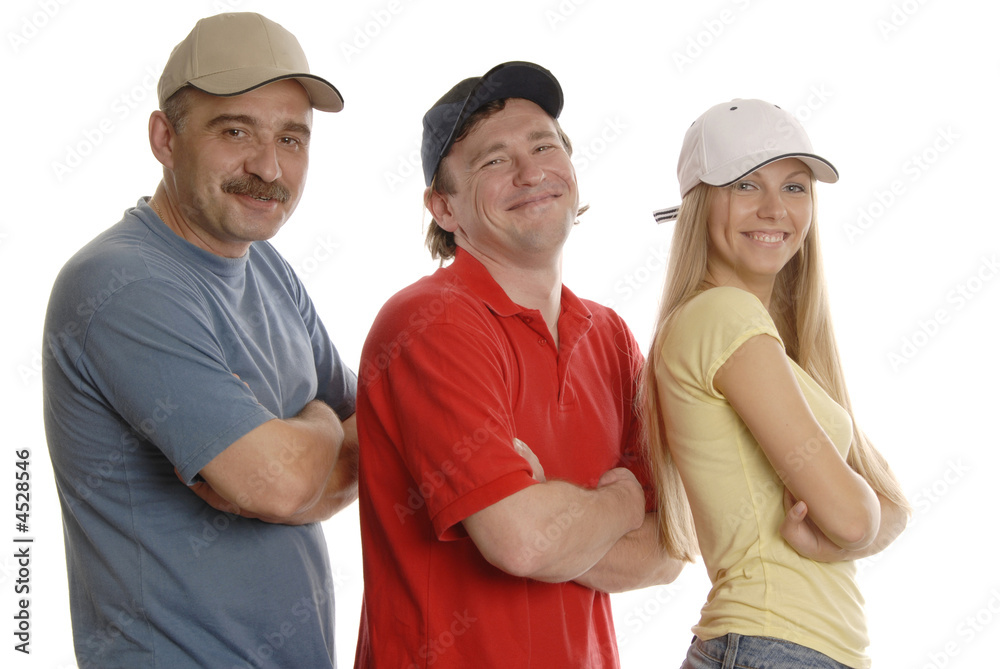 3 smiling people 3 smiling people