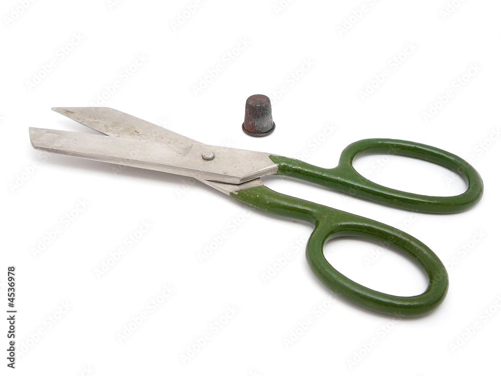 Obraz premium scissors and thimble