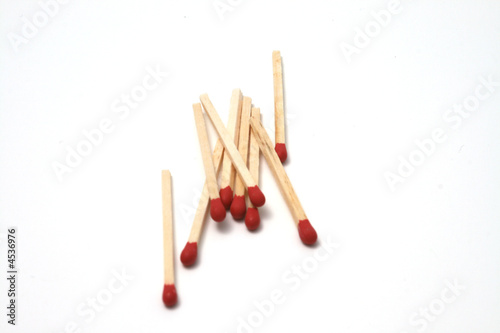 group of safety matches scattered