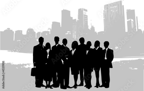 vector. team of successful business people 