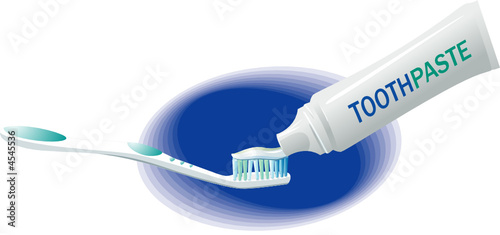Toothbrush and toothpaste - dental hygiene