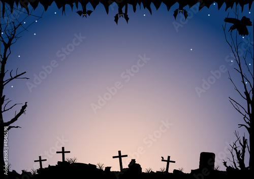 The form for the letter. Halloween team. A vector illustration.
