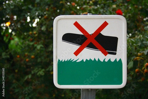 do not trample grass