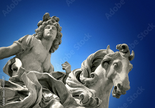 Statue of Louis XIV at the Louvres, Paris, France photo