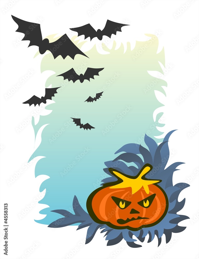 Pumpkin and bats Pumpkin and bats