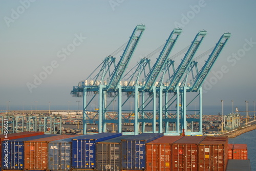 View of Container Dock from Ship, Port of Long Beach