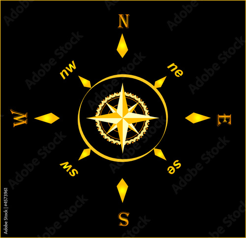 gold ancient compass photo