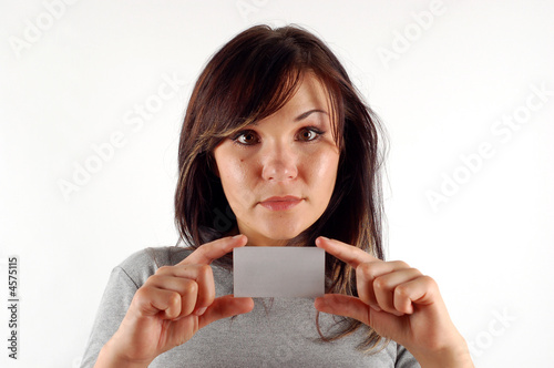 woman with business card  #8 photo