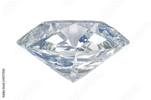 Isolated white diamond