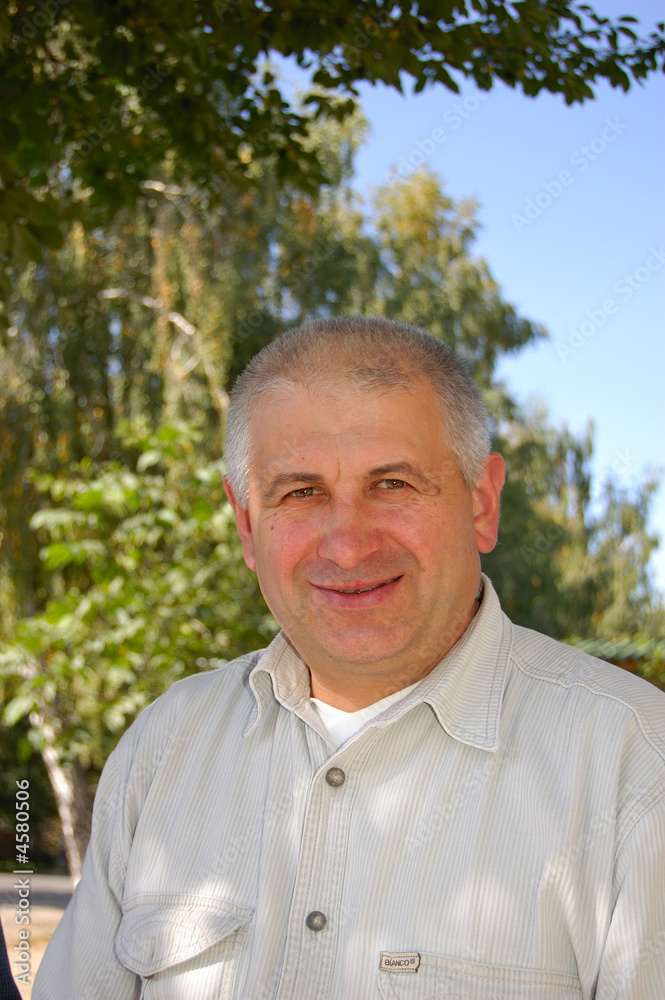 smiling man portrait outdoor