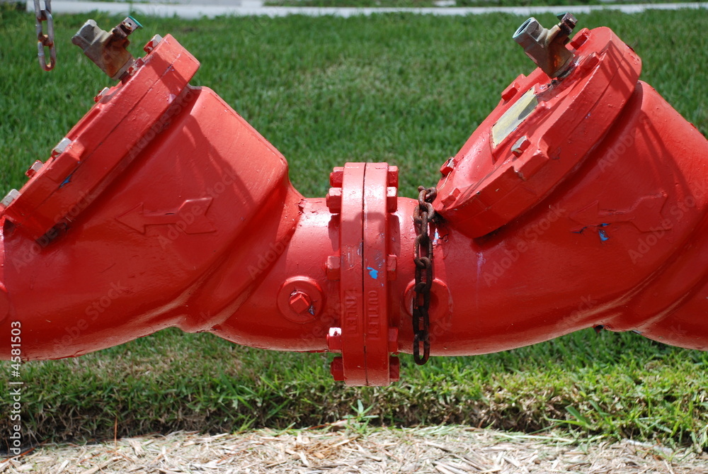 Red gas pipe