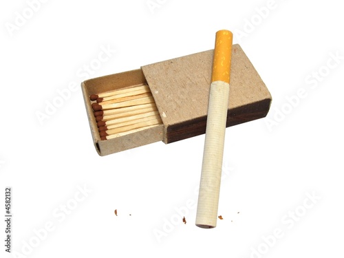 cigarette and match
